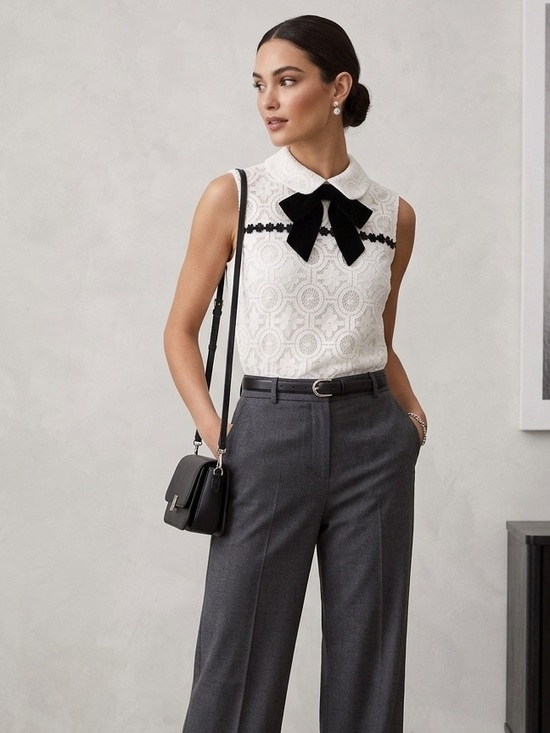 Karl Lagerfeld Tops - Karl Lagerfeld Paris Sleeveless Lace Blouse